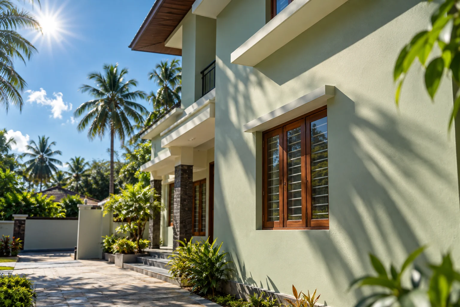 UV resistance &mdash; full sun on a finished exterior elevation