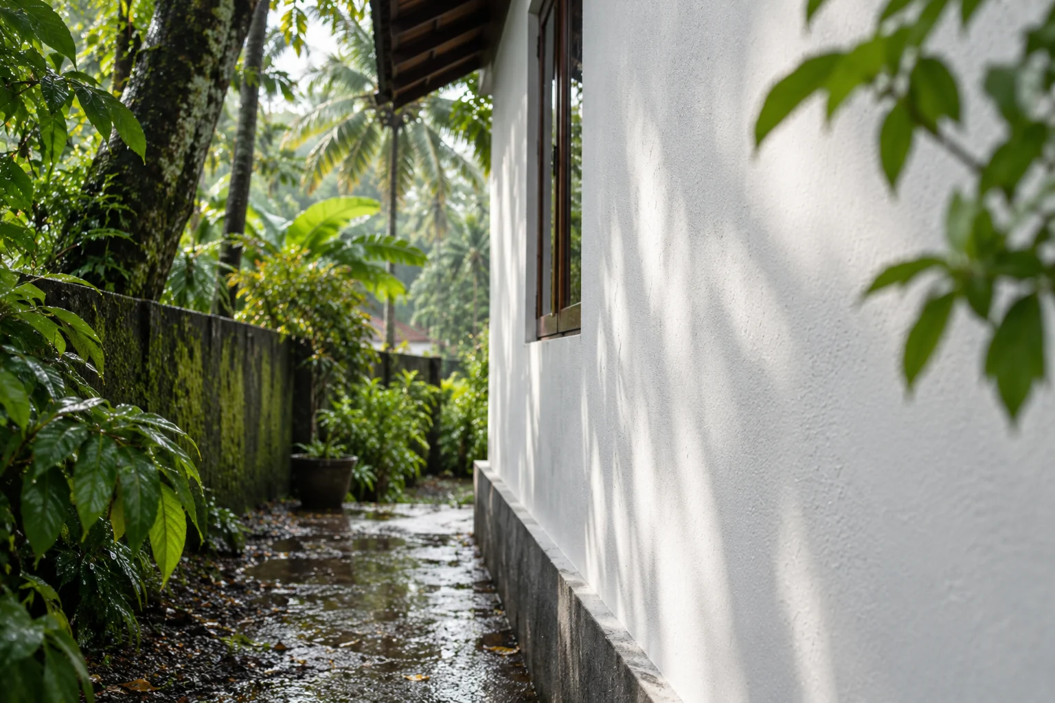 Opacity and whiteness — brilliant white primer covering bare grey cement in one pass